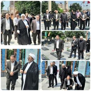 تجدید میثاق مدیرکل شیلات استان مازندران با شهدا دراولین روز هفته دولت
