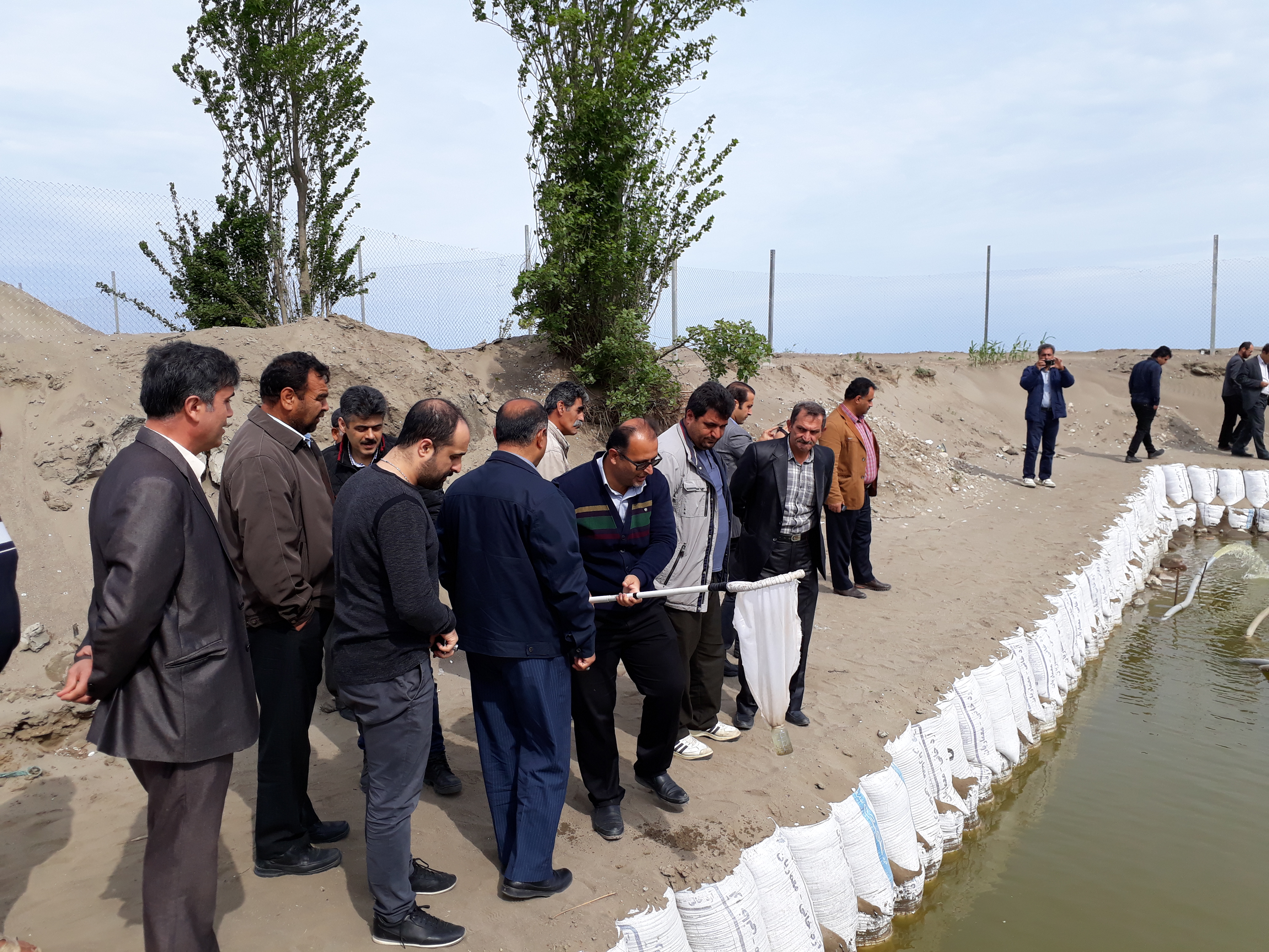 بازدید مدیران عامل تعاونیهای صیادی پره استان از پروژه شیل گذاری و تکثیر طبیعی ماهی سفید در رودخانه های غرب مازندران